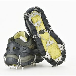 Griffes À Crampon Avec24 Dents,¿36-41¿Véritables Pointes En Acier Inoxydable Et Silicone Durable,Anti-Slip Crampons De Glace Crampons De Neige Pour La Marche,Randonnée,Alpinisme En Hiver. - Neuf