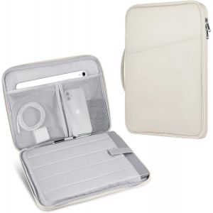 SJZG-13 14 Pouce Housse Pour Laptop Cuir Pochette Case For Macbook Air 13 M1 M2/Macbook Pro 14 Compatible Avec Asus Vivobook 14/Hp Pavilion X360/Dell Hp Asus Acer Huawei Matebook 14'' Pc,Blanc - Neuf