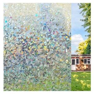 Peu De Fleur De Glace 45 Cm X 300 Cm De Confidentialite D'isolation Thermique De La Fenetre Film, Electrostatique, Le Film De Fenetre - Neuf