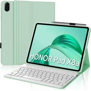 Coque Clavier Honor Pad X8a, Clavier Pour Honor Pad X8a, Clavier Honor Pad X8a Fran&ccedil;ais Azerty, &Eacute;tui Clavier D&eacute;tachable Pour Honor Pad X8a 11pouces 2024, Vert Gazon - Neuf