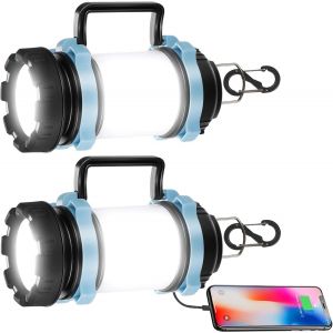 Lampe Camping Rechargeable, Lanterne Camping Led, Aliment&eacute;e Par Batterie, Lampe De Camping Portable Et Lumineuse Pour Les Urgences, Les Randonn&eacute;es En Plein Air Et Les Pannes De Courant - Neuf