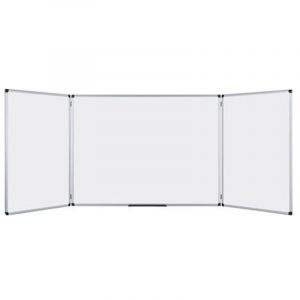 Maxiburo - Tableau Triptyque Blanc Laqu&eacute; Trio Maya 60 X 90 Cm Bi-office - Neuf