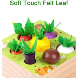 Jouets en bois, Happy Farm, radis à tirer, tri des formes et des tailles - Neuf