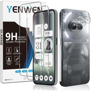 JGD-Verre Tremp&eacute; Compatible avec Nothing Phone (2a) / Phone (2a) Plus, 2 Pi&egrave;ces Film Protection &eacute;cran et 2 Pi&egrave;ces Cam&eacute;ra Arri&egrave;re Protecteur, Anti Rayures - Duret&eacute; 9H Glass - Sans Bulles - Neuf