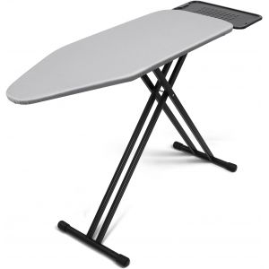 MEVRONISSHOP-Planche &agrave; repasser extra large avec grand support pour fer &agrave; vapeur, housse en m&eacute;tal r&eacute;sistant &agrave; la chaleur avec rembourrage &eacute;pais &agrave; double couche, hauteur r&eacute;glable, pieds robustes et pl - Neuf