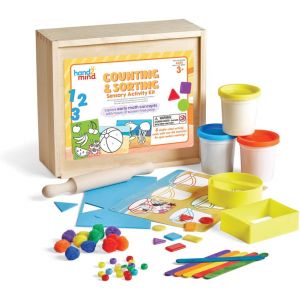 Ulteronixshop-Learning Resources-Kit d&iquest;activit&eacute;s calcul et de tri de mat&eacute;riel de jeu, jouets sensoriels pour jeu sensoriel, jouets pour compter, jouets Montessori, bo&icirc;te de rangement en bois, &agrave; parti - Neuf