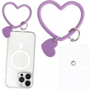 Kal-Phone Loops, Cordon De Téléphone En Silicone Avec Joint En Forme De C?Ur, Support De Téléphone Pour La Main, Universel Pour L'ancrage De L'étui Du Téléphone, Adapté À Tous Les Smartphones - Neuf