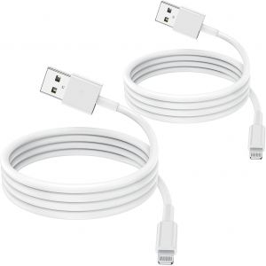 Thef-[2 Pack] 3m Câble Chargeur Iphone Certifiés Mfi Apple, Cordon De Câble Apple Lightning Vers Usb 3 Mètres Pour Iphone 12/11/11pro/11max/ X/Xs/Xr/Xs Max/8/7/6/ Ipad 5s/Se - Neuf