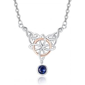 Collier Noeud Celtique Collier Avec Pendentif En Argent Sterling 925 Avec Noeud Celtique Pour Femme Et Fille - Neuf