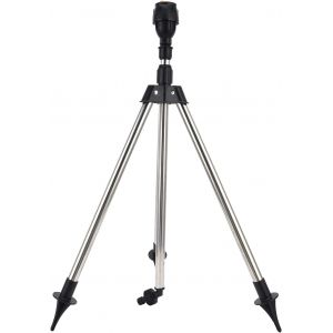 Ulteronixshop-Arroseur de jardin, tr&eacute;pied de pelouse avec rotation &agrave; 360 &deg;, en acier inoxydable, arroseur t&eacute;lescopique pour grandes surfaces, tr&eacute;pied + arroseur, syst&egrave;me d'arrosage automatique pour cour, maison - Neuf