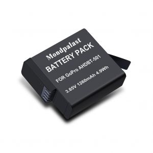Mondpalast Remplacement Batterie x 1 AHDBT-501 1260 mAh pour GoPro Hero 5 Black , Hero 5 Silver - Neuf