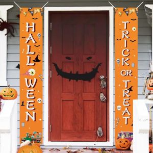 Trahoo-Decoration Halloween, Orange D&eacute;coration De Porte Banderole Halloween, Banderole Happy Halloween Pour F&ecirc;te Halloween, Id&eacute;ale Pour Maison, Jardin, Int&eacute;rieur Et Ext&eacute;rieur, 70,8 X 11,8inch - Neuf