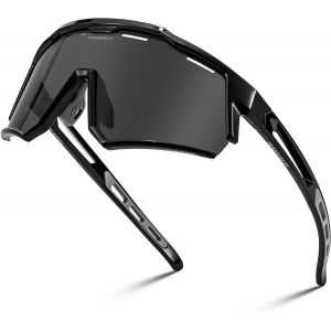 Lunettes de Vélo Polarisées pour Hommes Femmes TR90 Cadre Lunettes de Soleil de Sport Miroir Lunettes de Sport avec Protection UV400 B4151 - Neuf
