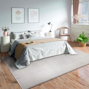 Tianyi-Mia's Teppiche Olivia Pour Salon/Chambre &Agrave; Coucher - Lavable - 120 Cm Rond, Sable - Neuf
