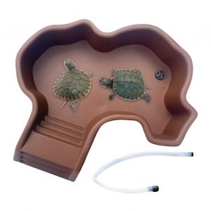 Tortue De Bain &Agrave; La Piscine, Avec Rampe | Facile &Agrave; Nettoyer, La Tortue Baignoire Pour Aquarium, Balcon, Cour, Jardin, 30 Pouces De Taille - Neuf