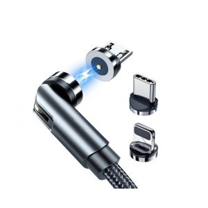 C&acirc;ble De Charge Magn&eacute;tique F10 2 M Avec Rotation &Agrave; 540 Degr&eacute;s Pour T&eacute;l&eacute;phones Portables - Neuf