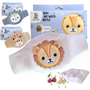 - Bouillotte Noyaux de Cerise B&eacute;b&eacute; - Ceinture Chauffante S&egrave;che Anti-Colique pour Nourrisson, Micro-Ondes ou Four, Hypoallerg&eacute;nique et Lavable (Lion) - Neuf