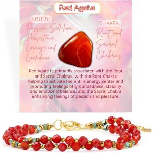 Eryi-Bracelet Femme De Pierre Naturelle Perles, Cristal 4mm Perle Pierres Précieuses Bijoux Femme Cadeau - Neuf