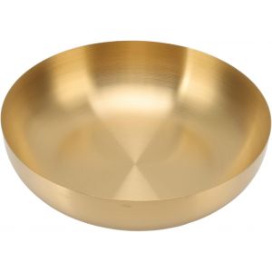 Grand Bol &Agrave; Salade 24 Cm Saladier En Acier Inoxydable Bol De Service De Fruits Dor&eacute; Pour Soupe Chaude C&eacute;r&eacute;ales Collations - Neuf