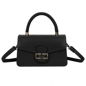 Sac &agrave; Main pour Femme avec Fermoir G M&eacute;tallique et Bandouli&egrave;re Amovible Gallantry Noir - Neuf