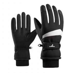 Gants D'hiver Hommes Sc.Un.Ia, Coupe-Vent, Gants De Ski, Taille Unique, Noir, Imperm&eacute;able &Agrave; L'eau Et Le Mat&eacute;riau Isolant - Neuf