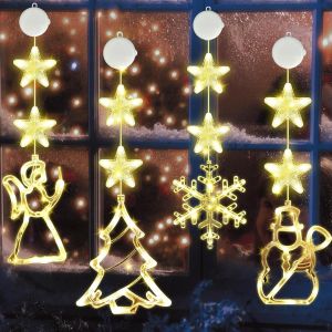 Pi&egrave;ces de No&euml;l Ventouse Lumi&egrave;res de No&euml;l, Pendaison de la Fen&ecirc;tre de Lumi&egrave;res avec la Ventouse, de No&euml;l, Lumi&egrave;res de LED, pour l'Int&eacute;rieur de la Fen&ecirc;tre de la Cha&icirc;ne de Lumi&egrave;res pour la D&eacute;coration d - Neuf