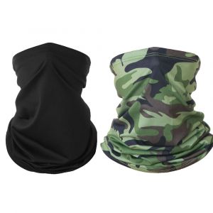 De Noir Et De Vert D'armée Camouflage Deux Pièces D'équitation De La Crème Solaire Masque Pour Les Hommes Et Les Femmes, Les Sports D'équitation De Glace Foulard De Soie, De La Pêche - Neuf