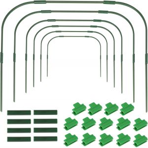 KALANKA-6Pcs Cadre de Serre de Jardin avec Clips Arceau de Jardin Kit de Maison de Cerceau de Jardin Cerceau pour Tunnel Jardin 100 x 85 cm Arceau pour Serre Tunnel Cerceau pour Tunnel de Croissance - Neuf