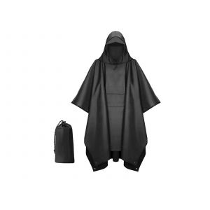 Poncho Imperm&eacute;able &Agrave; Capuche Unisexe Noir Imperm&eacute;able - Neuf