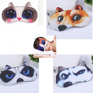 Lot De 4 Bandeaux Pour Les Yeux (?il De Chat + ?il De Chien), Légers Et Doux, Cache-Yeux Respirants Pour Dormir Avec Sangle Élastique, Pour Femmes Et Enfants, Idéal Pour Les Voyages Et Le Repos - Neuf