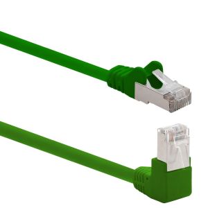 KAL-366205 Câble Réseau Cat.6 Angle 90 Degrés 3,0 M - Vert - 1 Pièce - Câble Patch Cat6 (Sftp Pimf) 1000Mbit/S Connecteur Rj 45-1 X 3,0 M Mètre Vert - Neuf