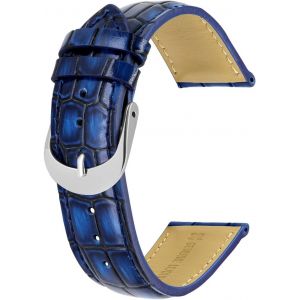 Kal-Haute Qualité 18mm 20mm 22mm Authentique Fissure Bracelet En Cuir De Veau Bracelet En Cuir Rétro Bracelet En Cuir Bleu Noir Brun Rouge Vert Pour Hommes Et Femmes - Neuf