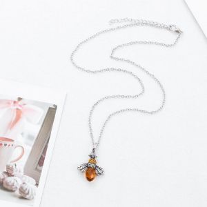 Collier Pendentif En Forme D'abeille Et D'insecte Pour Femme, Bijou De Fete, Decoration - Neuf