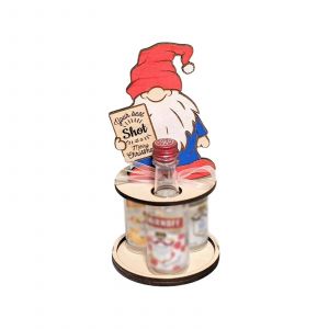Maison De Noël Mini Porte-Vin Pingouin Elk Casier À Vin De Noël - Neuf