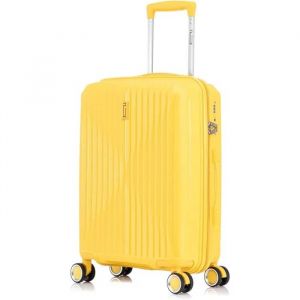 Celims France - Valise Grande en Polypropyl&egrave;ne | Modele 2025 | Taille 75cm 23kg | Serrure TSA | 8 Roulettes 360 | Jaune - Neuf