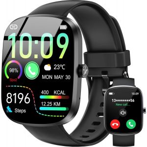 Montre Connect&eacute;e Homme Femme,1.91"" Hd Smartwatch Avec Appels Bluetooth,140+ Sportifs Modes Montre,Moniteur Sommeil,Fr&eacute;quence Cardiaque,Podom&egrave;tre,&Eacute;tanche Ip68,Montre Homme Pour Android Ios No[Z1508] - Neuf