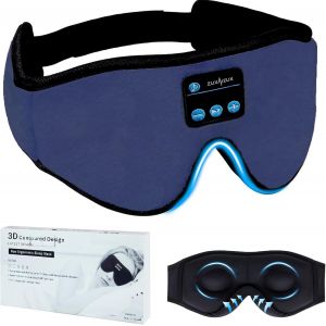 Masque De Sommeil Bluetooth,3d Masque De Nuit Femme Et Homme,Masque Yeux Nuit Sommeil Pour Dormir Faire La Sieste Voyager Yoga M&eacute;ditation.[S54] - Neuf