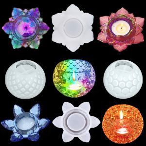 4PCS DIY Candleur de r&eacute;sine &eacute;poxy Moule,Forme de Silicone en Silicone Formes de r&eacute;sine en r&eacute;sine d'arrosage Formes de Silicone pour Les cosm&eacute;tiques de Bijoux, bo&icirc;te de Rangement, Bougie (#2) - Neuf
