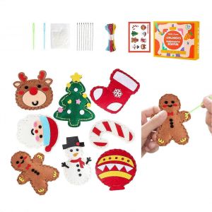 Kits de couture faits &agrave; la main pour bonhommes en pain d'&eacute;pices de No&euml;l, jouets artisanaux pour la motricit&eacute; fine - Neuf