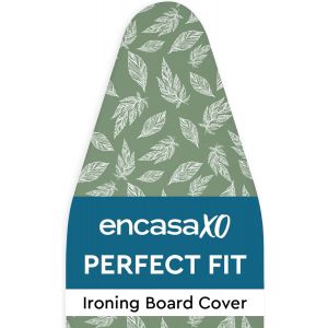 MEVRONISSHOP-Housse Table &Agrave; Repasser avec Rembourrage en Feutre De 3 mm, Serrage par Cordon (Convient Aux Planches Standard De Wide De 125x46 cm), Imprim&eacute; - Grandes Feuilles Vertes - Neuf