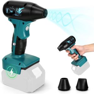 MEVRONISSHOP-Mini souffleur pour batterie Makita 18 V, 130 000 tr/min 180 W, souffleur &agrave; feuilles, portable, 4 vitesses, ventilateur industriel Jet Dry Turbo Fan pour s&eacute;chage des cheveux, nettoyage d - Neuf