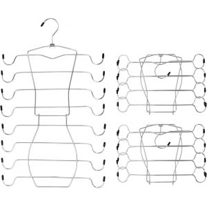 KGABERY-3 Pièces Soutien-Gorge Cintres,8-Couche Cintre Gain De Place Pliable Sous-Vêtements Suspendus Rack Multifonctionnel Cintres Metal Pour Économiser De Lespace (Schwarz) - Neuf