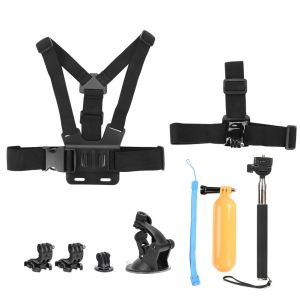 Kit d'accessoires pour cameras de sport 6 en 1, compatible avec les cameras d'action GoPro 6/5/4/3/2/1 - Neuf