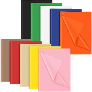 Lot De 60 Feuilles De Papier De Soie De Couleurs Assorties 10 Couleurs Papier D'emballage Cadeau Papier D'art Artisanat Pour Festival Artisanat Décoration De Fête À Thème D'anniversaire - Neuf