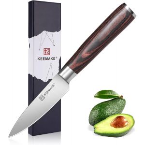 Tianyi-Couteau Office Cuisine 9 Cm, Couteau D'office Professionnel En Acier Inoxydable &Agrave; &Eacute;plucher Fruit L&eacute;gume, Manche En Pakkawood - Neuf