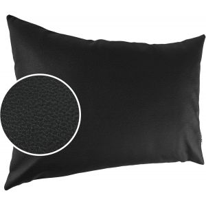 Kalanka-Kumo Housse De Coussin D&eacute;corative En Cuir Synth&eacute;tique Pour Canap&eacute; Noir 30 X 50 Cm Sans Rembourrage - Neuf