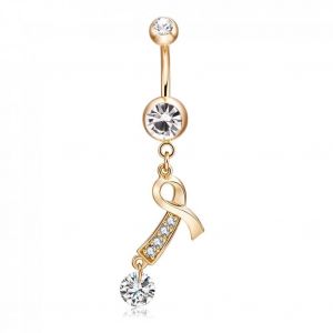 Mignon Bowknot Pendentif Zircon Décoration Nombril Nombril Bague Corps Piercing Bijoux (Or) - Neuf