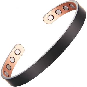 ERYI-Bracelet En Cuivre Pur Pour Homme Et Femme, 99,9 % Pur Cuivre, Réglable Avec 8 Aimants, 17,5 Cm, Cuivre - Neuf