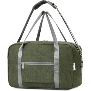 KALANKA-pour Sac de Voyage Avion Ryanair 40X20X25 Bagages à Main Pliable Bagages Sac Cabine sous Le Siège pour Femme et Homme 20L (Vert Armée) - Neuf