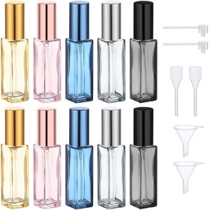 KALANKA-Flacon Parfum Vide, 10 Pièces vaporisateur parfum 10ml, Flacon en Verre avec Entonnoir, Pompe, Pipette, pour Vacances, la Fête, Accessoires Voyage - Neuf